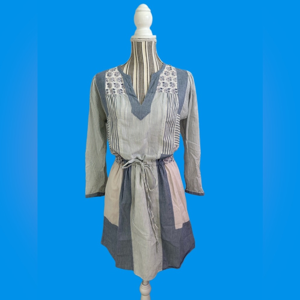 Rebecca Taylor Patchwork Cotton Mini Dress Size 0
